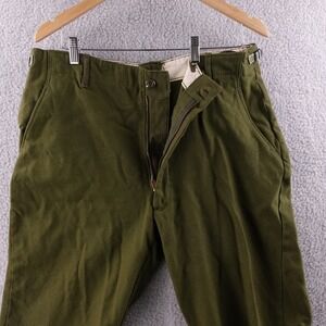 Vintage 50s US Military Field Trousers Cold Weather Wool OG 108 M1951 31-35X29.5
